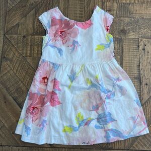 Gap Kids Girl’s Linen Large Floral Dress Size XS(4/5)